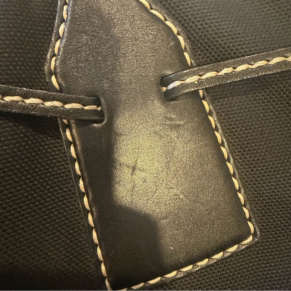 Tod’s Black Nylon Leather Trim Tote Bag Designer Luxury Shoulder Bag - Picture 11 of 12